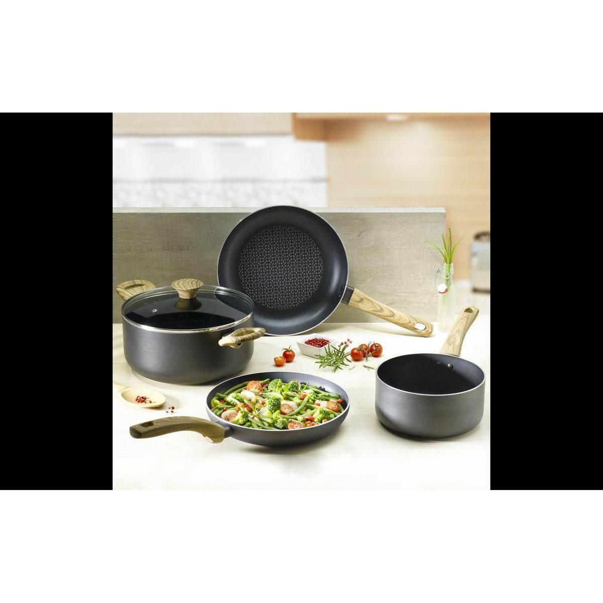 MENASTYL CUISSON Casserole en aluminium Mstyl - Diam. 16 cm - Tous feux
