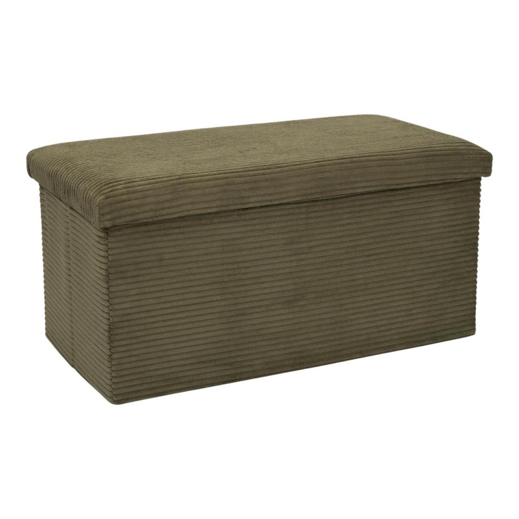 The Home Deco Factory Banc coffre pliable côtelé  scott  76cm vert