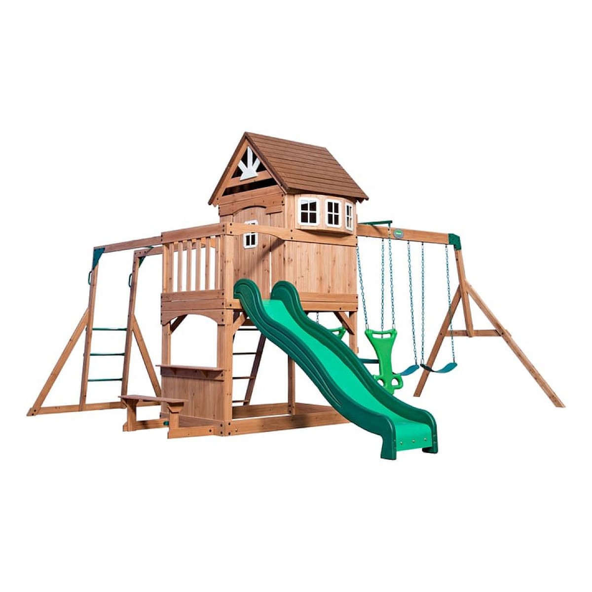 Backyard Discovery Portique Montpelier toboggan + escalade