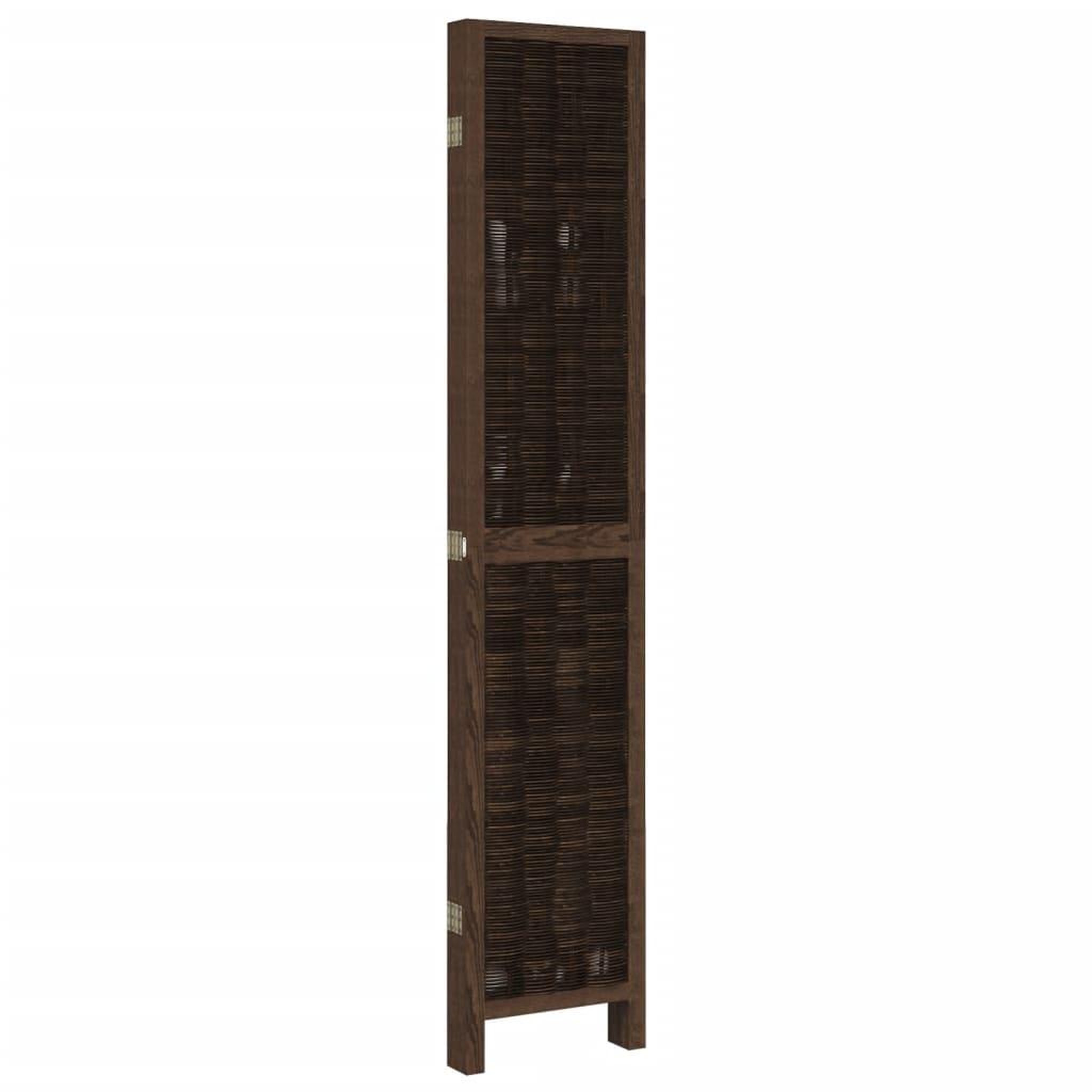 Voir la diapositive 5 : VIDAXL Cloison de separation 5 panneaux marron fonce paulownia massif