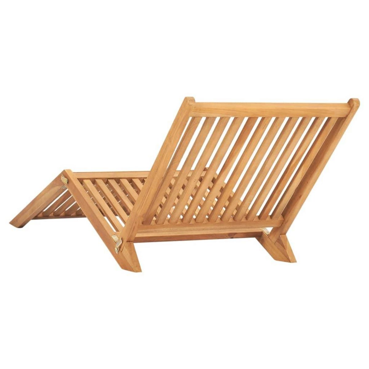 VIDAXL Chaise longue bois de teck solide