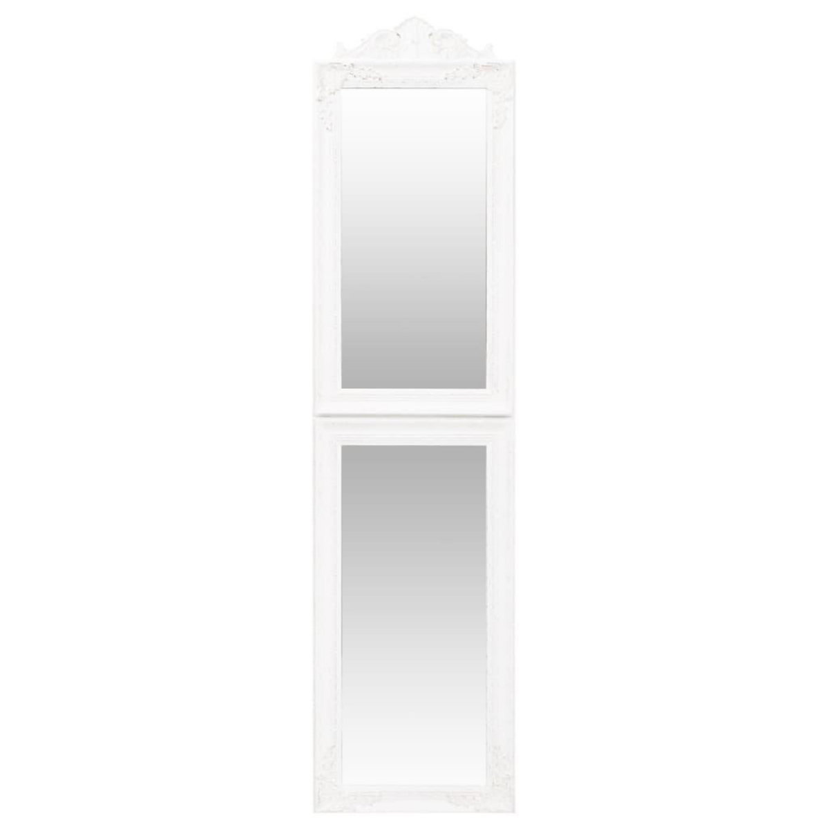 VIDAXL Miroir sur pied Blanc 40x160 cm