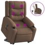 Voir la diapositive 4 : VIDAXL Fauteuil de massage inclinable Marron Tissu