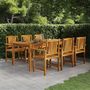 Voir la diapositive 1 : VIDAXL Ensemble a manger de jardin 7 pcs Bois d'acacia massif