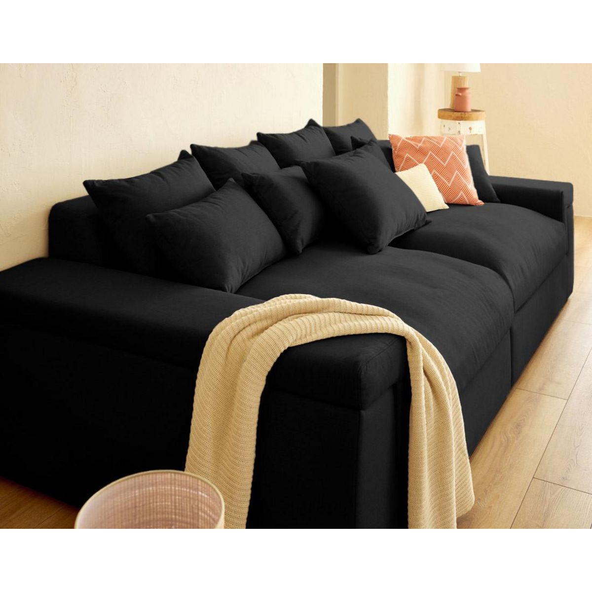 LISA DESIGN Sergio - canapé 4 places - assise profonde - en tissu