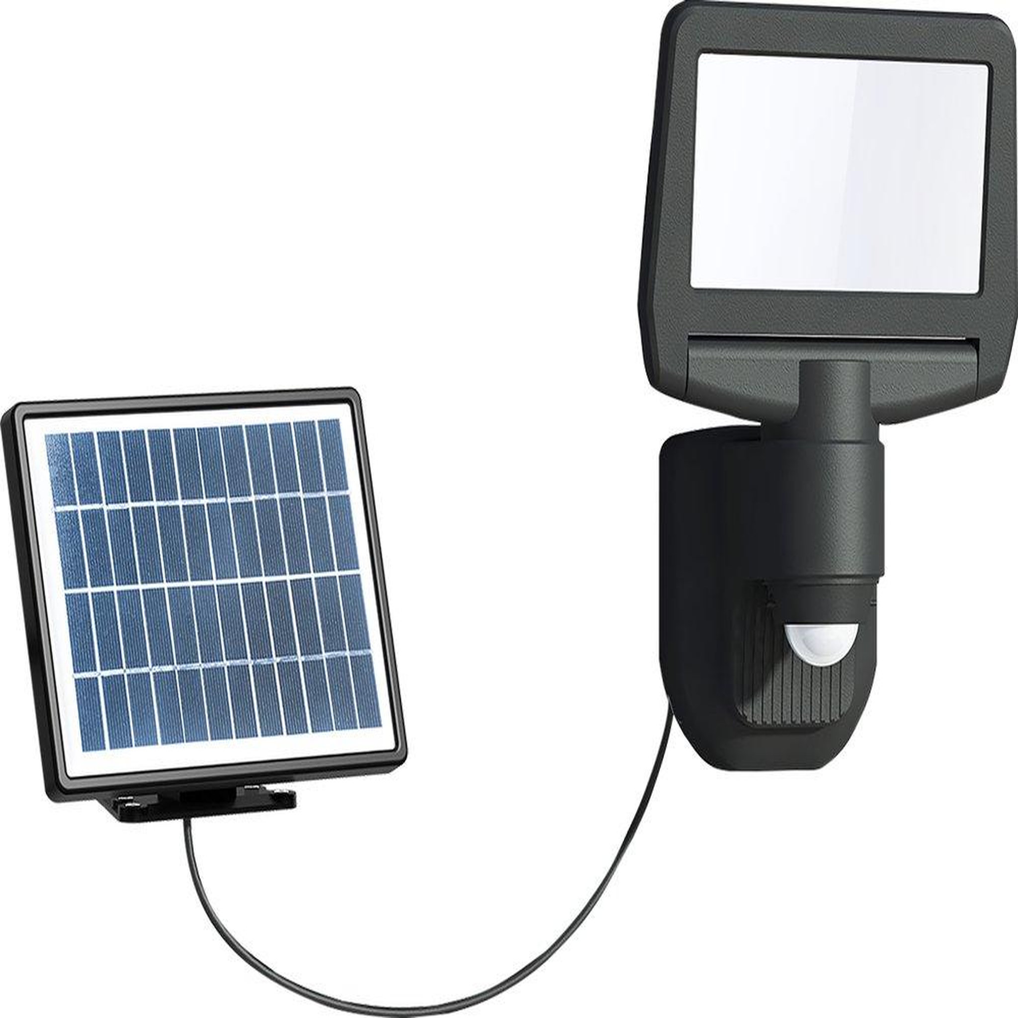 CENTRALE BRICO Projecteur solaire flood 15w 1000lm - noir - detecteur de mouvement