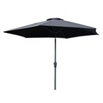 Paris Prix Parasol en Métal  Leeds  300cm Noir