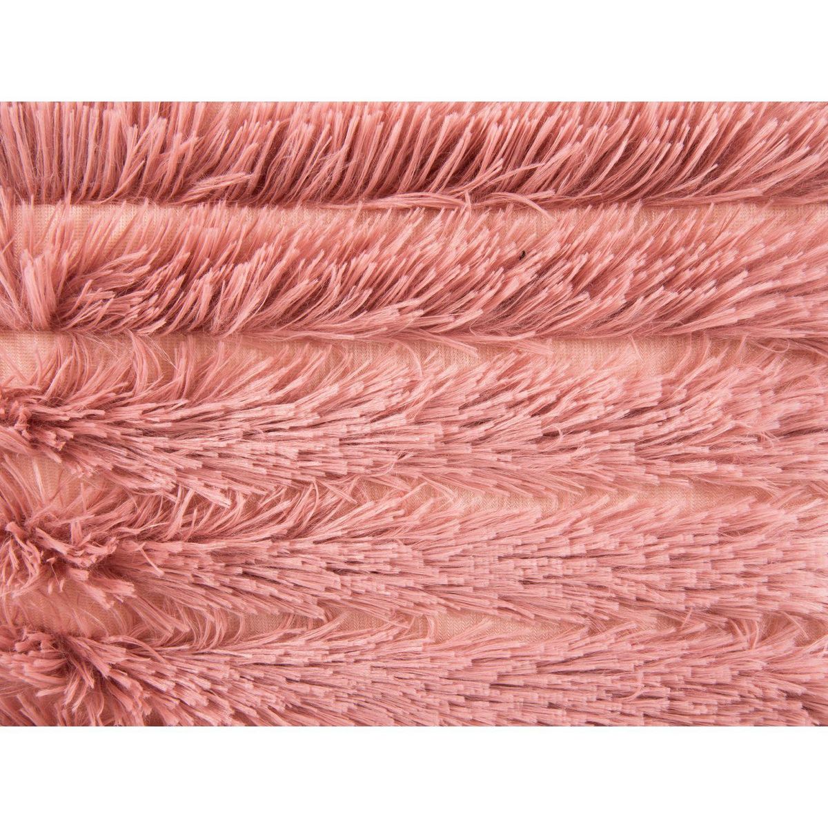 PRESENT TIME Coussin imitiation fourrure Jazz - Rose poudré