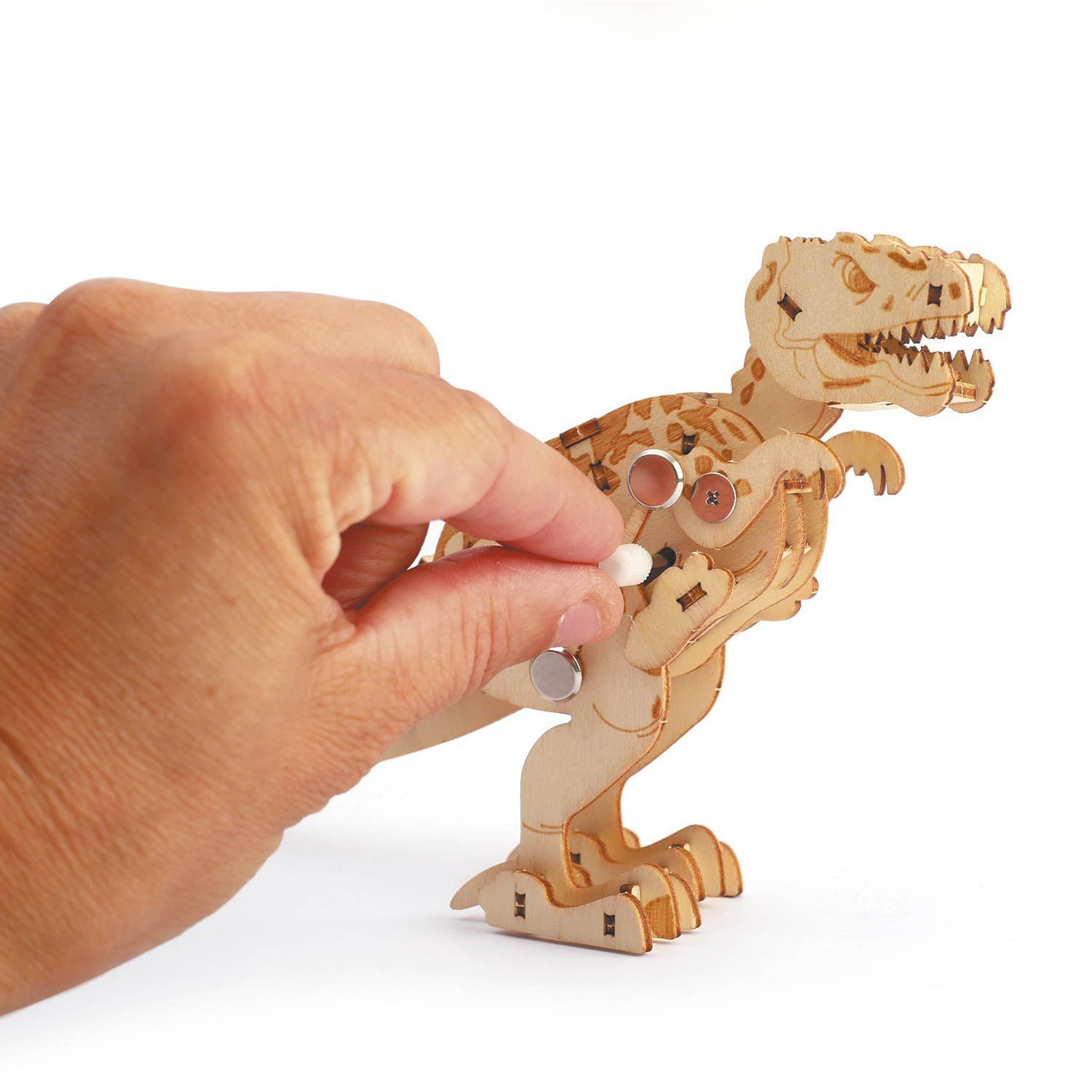 Voir la diapositive 2 : Graine créative T-Rex Maquette en bois 3D mécanique à assembler