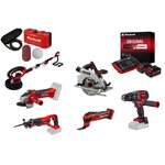 Einhell Kit chantier sans fil Einhell – Meuleuse, scies, perceuse, ponceuse + 2 batteries 4.0Ah + chargeur