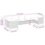 Voir la diapositive 6 : VIDAXL Salon de jardin avec coussins 7 pcs gris resine tressee