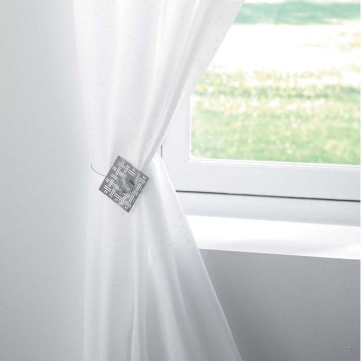 Paris Prix Embrasse de Rideau Aimantée  Moderno  30cm Gris