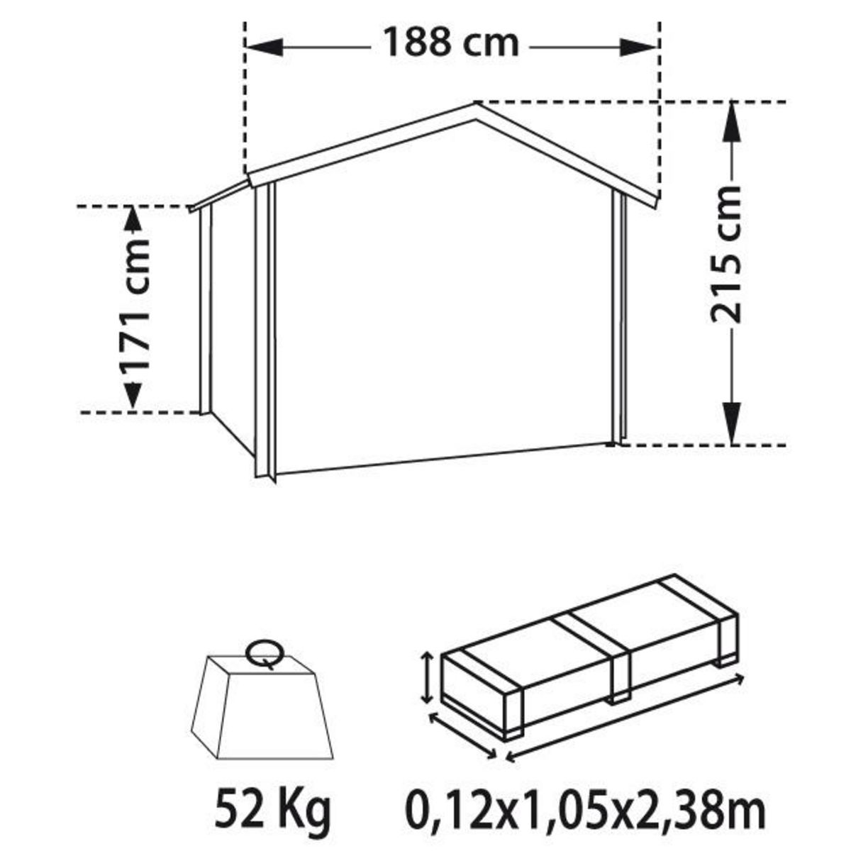Canopia by PALRAM Abri de jardin polycarbonate - 3,8m² - SKYLIGHT