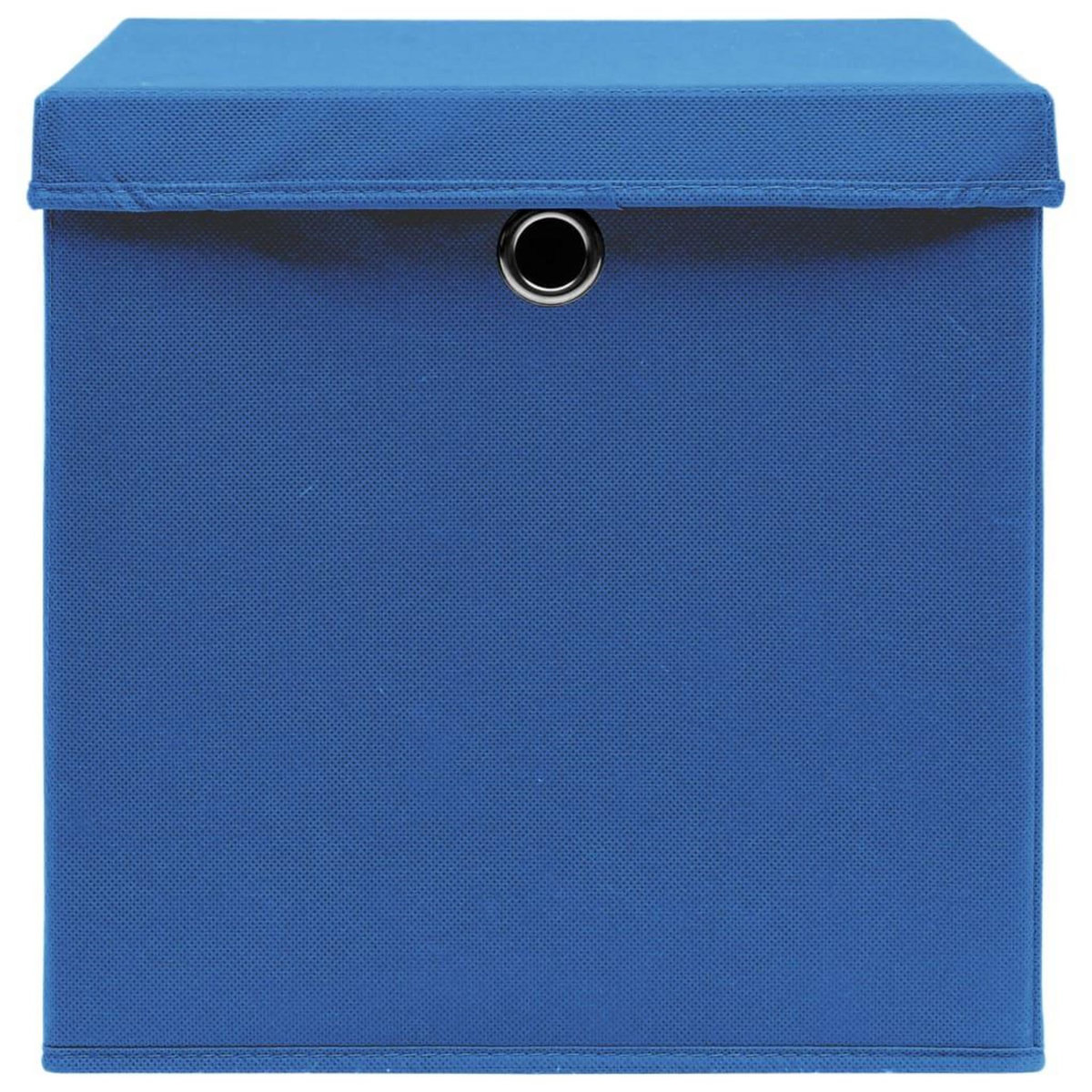 VIDAXL Boîtes de rangement avec couvercles 4 pcs 28x28x28 cm Bleu