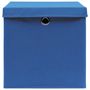Voir la diapositive 4 : VIDAXL Boîtes de rangement avec couvercles 4 pcs 28x28x28 cm Bleu