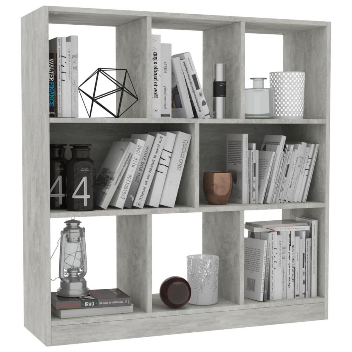 VIDAXL Bibliotheque Gris beton 97,5x29,5x100 cm Bois d'ingenierie