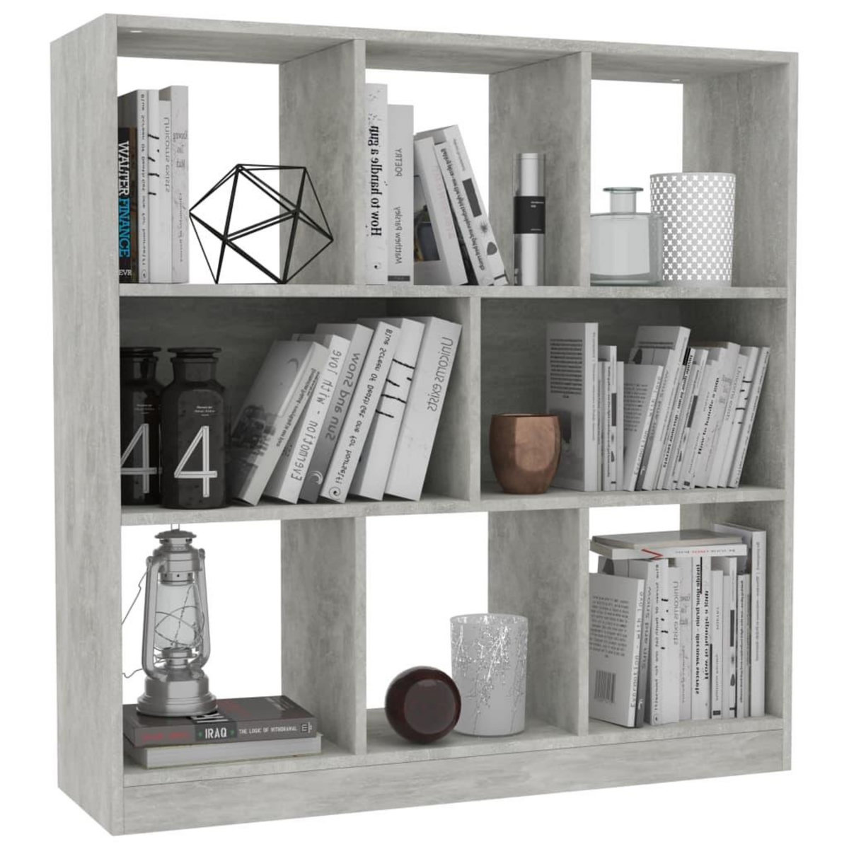 VIDAXL Bibliotheque Gris beton 97,5x29,5x100 cm Bois d'ingenierie
