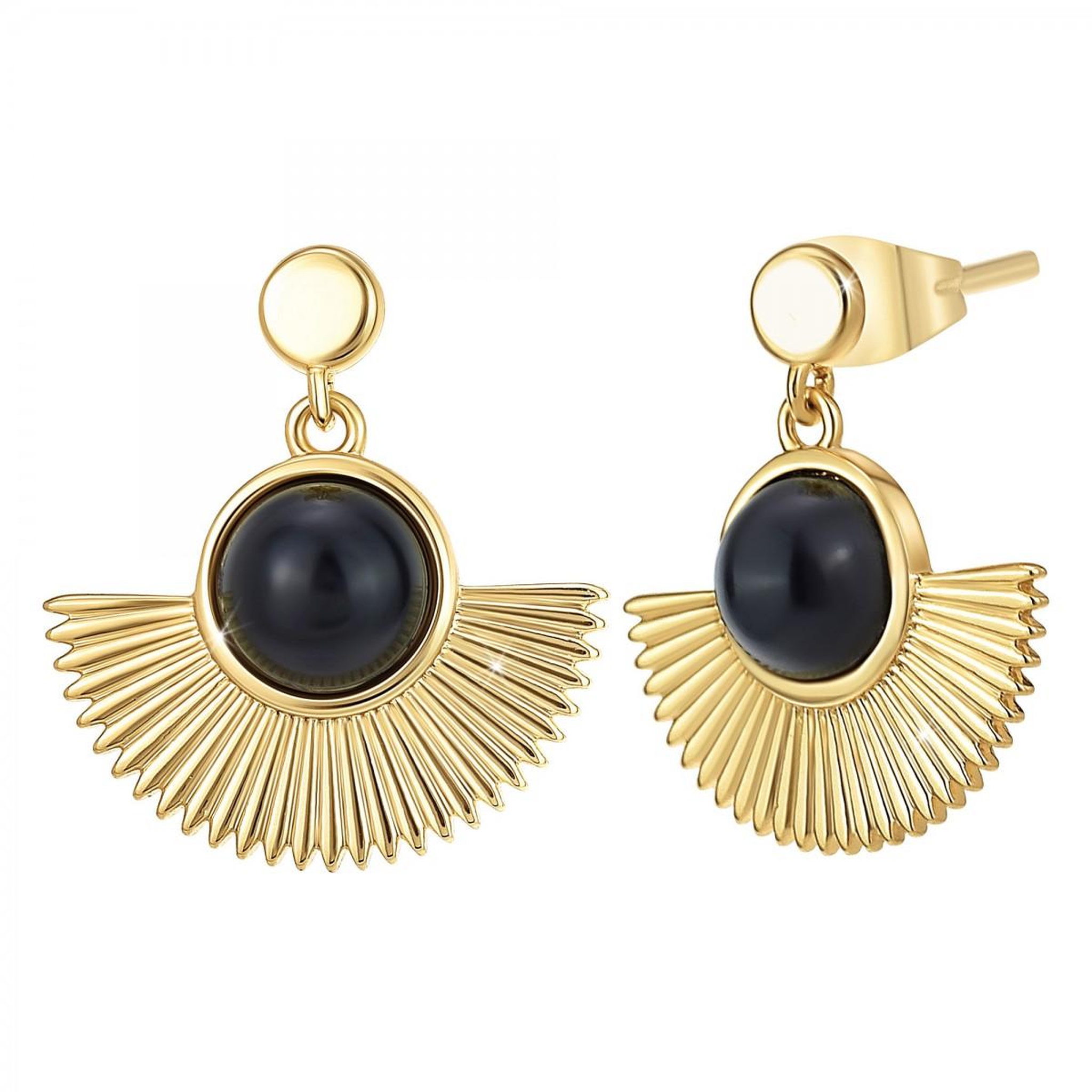 Voir la diapositive 1 : SC BOHEME Boucles d'oreilles par SC Bohème ornées d'obsidiennes