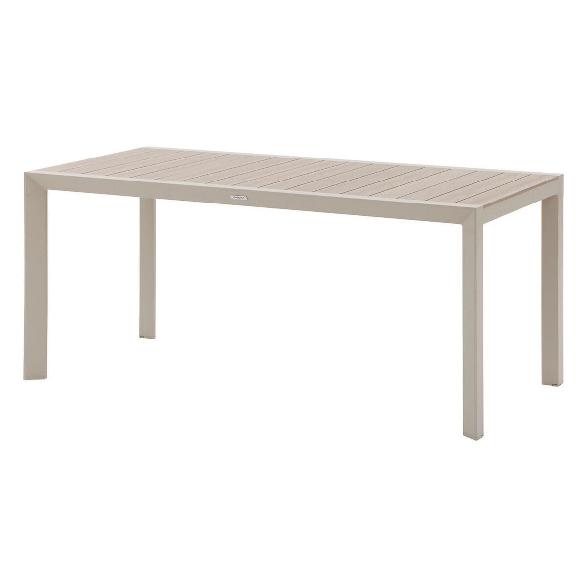 HESPERIDE Table de jardin fixe en aluminium effet bois 6 places EVASION