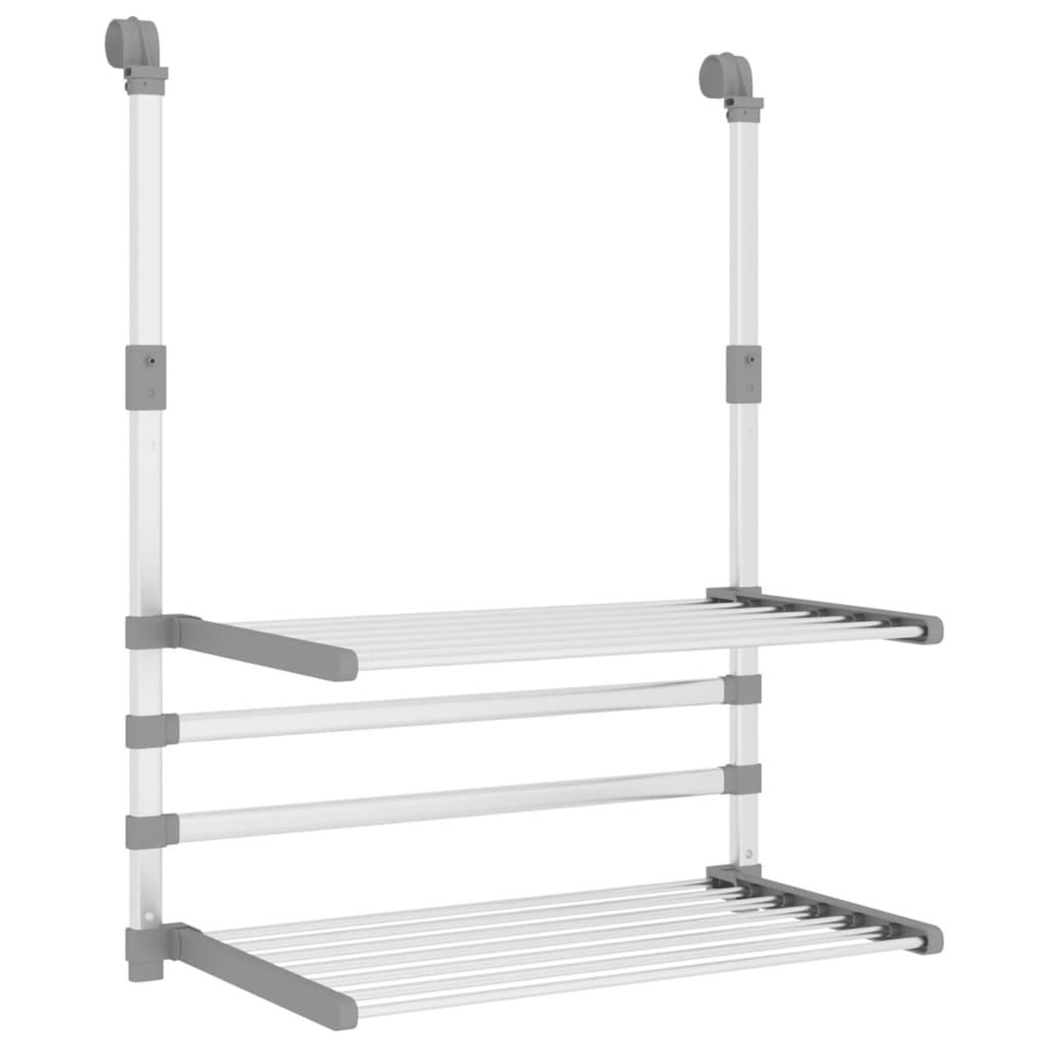 Voir la diapositive 2 : VIDAXL Sechoir a linge pour balcon 54x25x42 cm aluminium