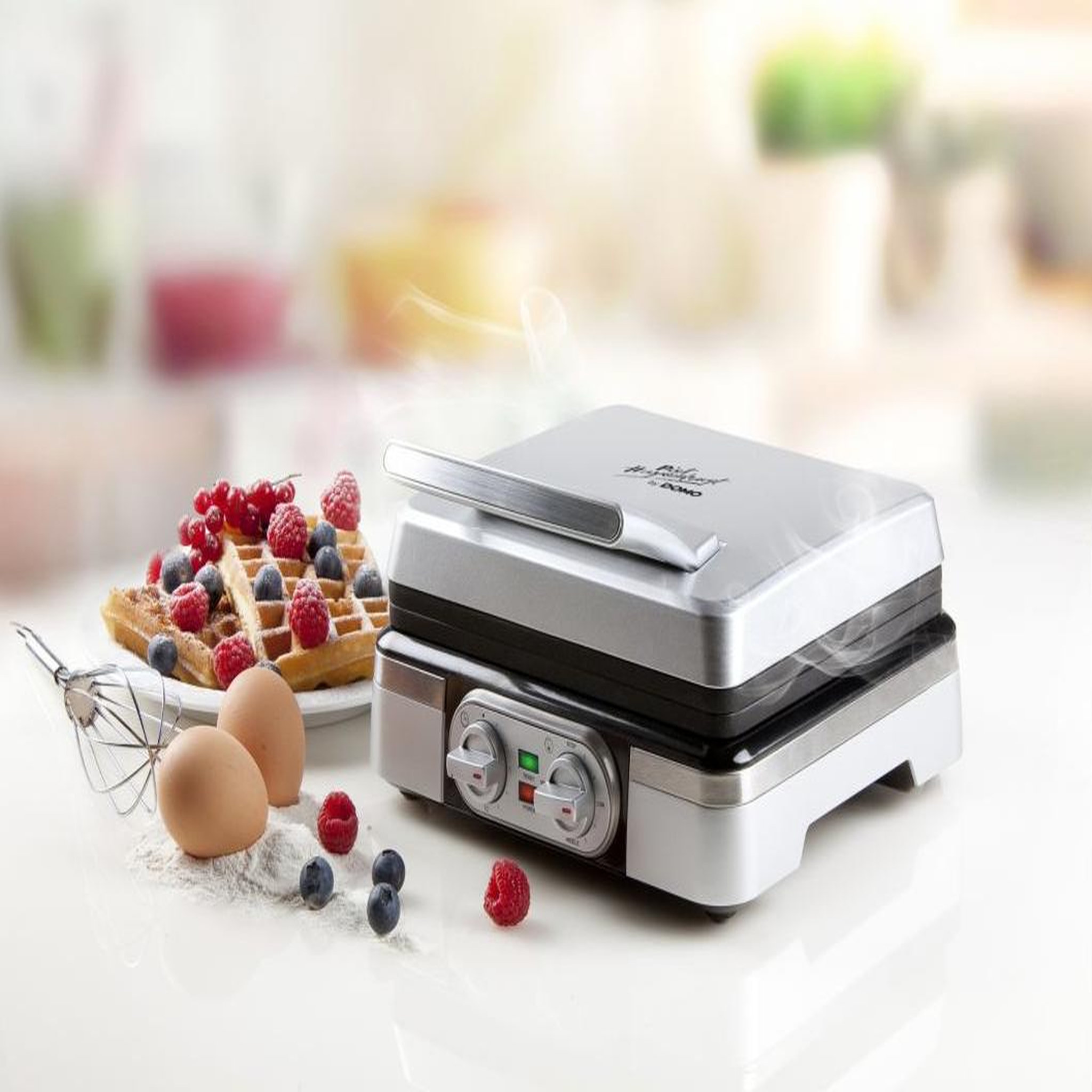 Voir la diapositive 5 : Domo Gaufrier 1400w inox - do9149w