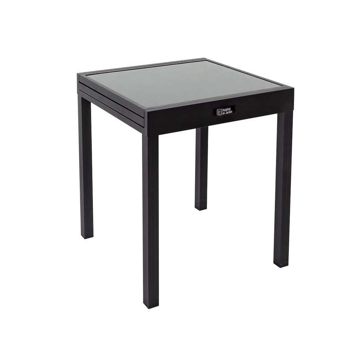 Habitat et Jardin Table de jardin aluminium extensible  Porto 8  - Phoenix - Noir