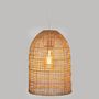 Voir la diapositive 2 : ATMOSPHERA Lampe Suspension en Rotin  Karla  34cm Beige