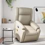 Voir la diapositive 1 : VIDAXL Fauteuil inclinable de massage Creme Similicuir