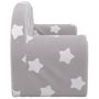 Voir la diapositive 5 : VIDAXL Canape-lit enfant 2 places gris clair etoiles peluche douce