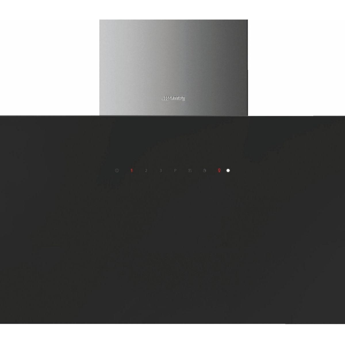 SMEG Hotte décorative murale inclinée KICV90BL2