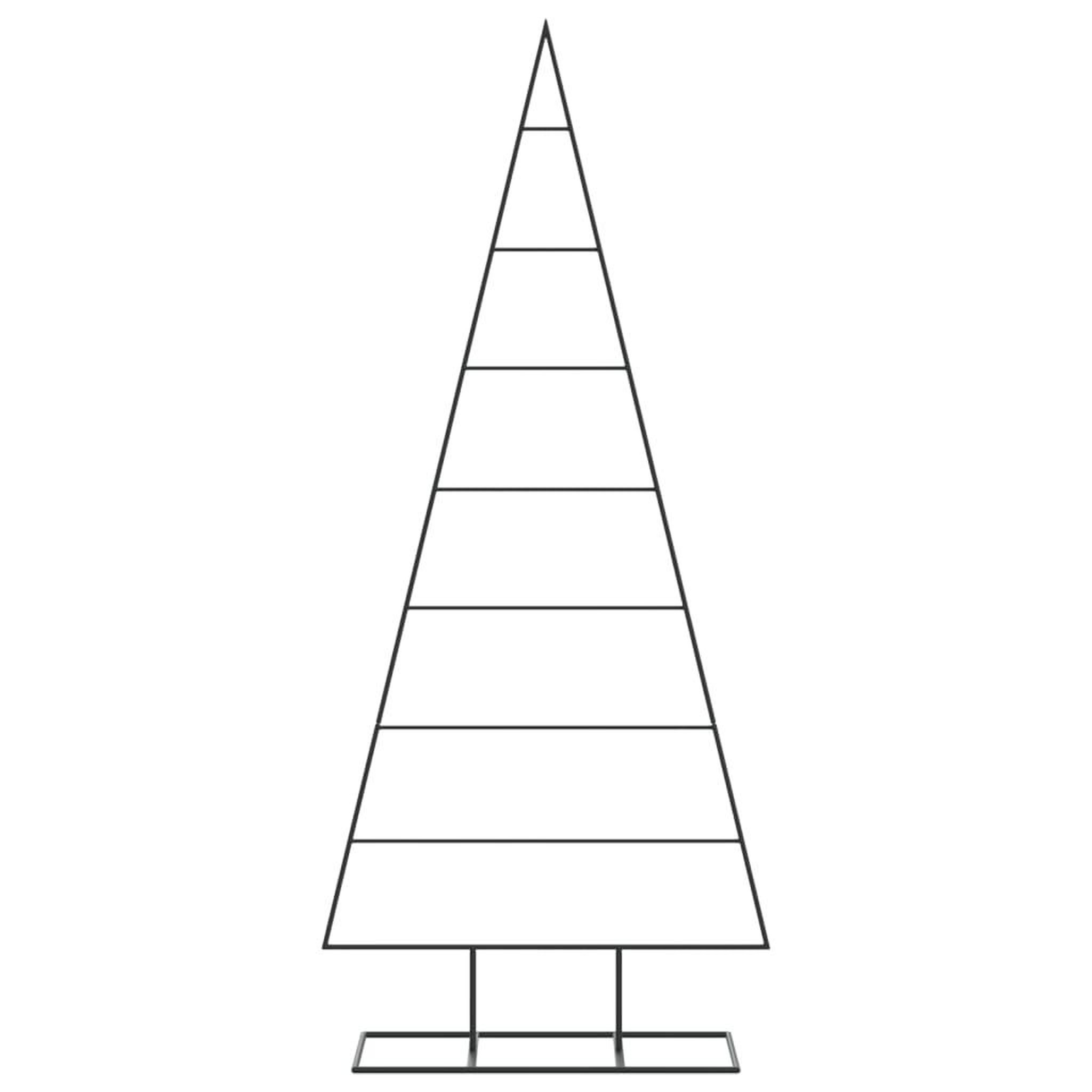 Voir la diapositive 3 : VIDAXL Arbre de Noël en metal pour decoration noir 150 cm