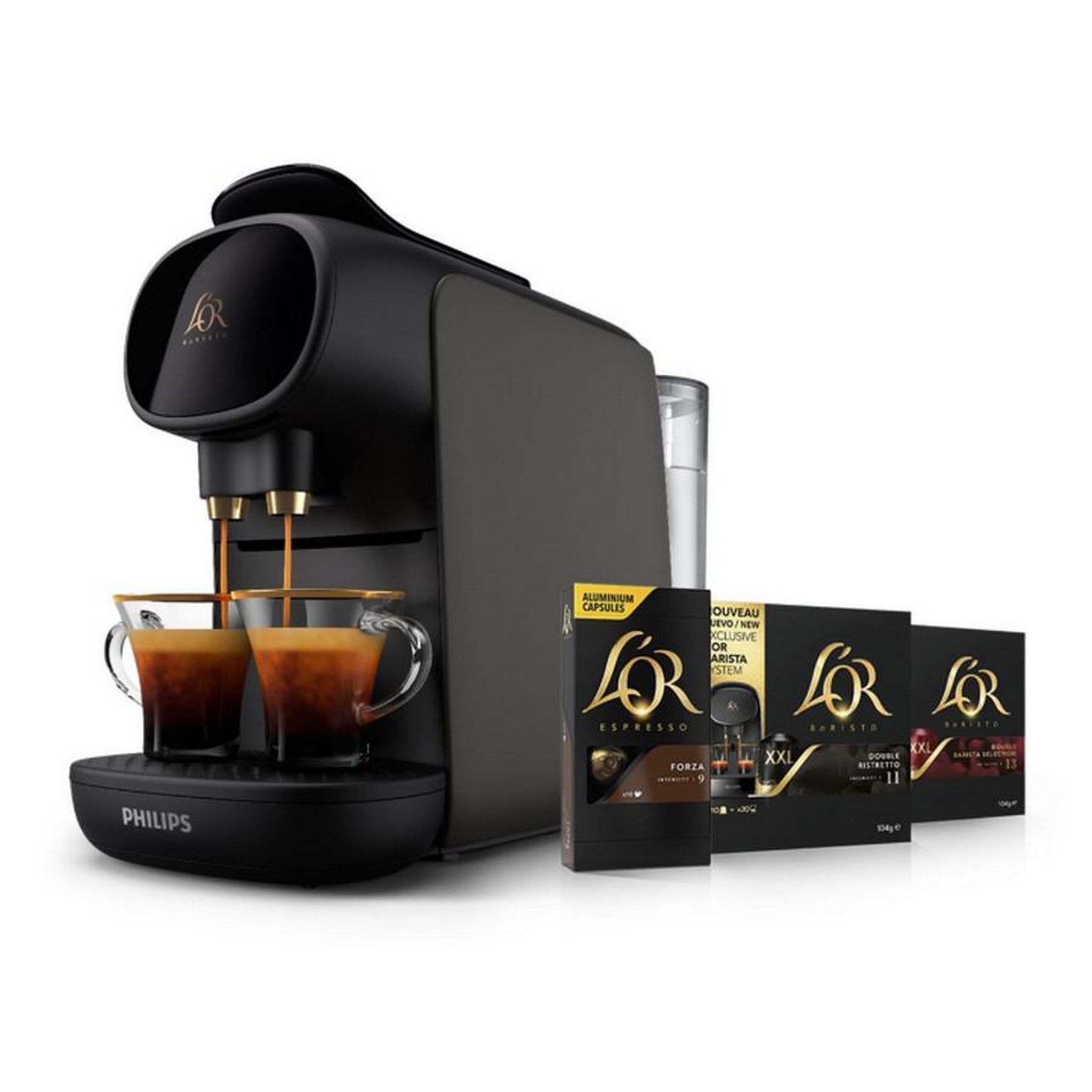 Voir la diapositive 2 : Philips Machine à café à capsules 19bars gris/noir - LM9012-23