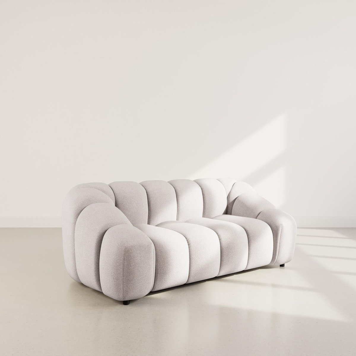 LISA DESIGN Ava - canapé 3 places en velours texturé