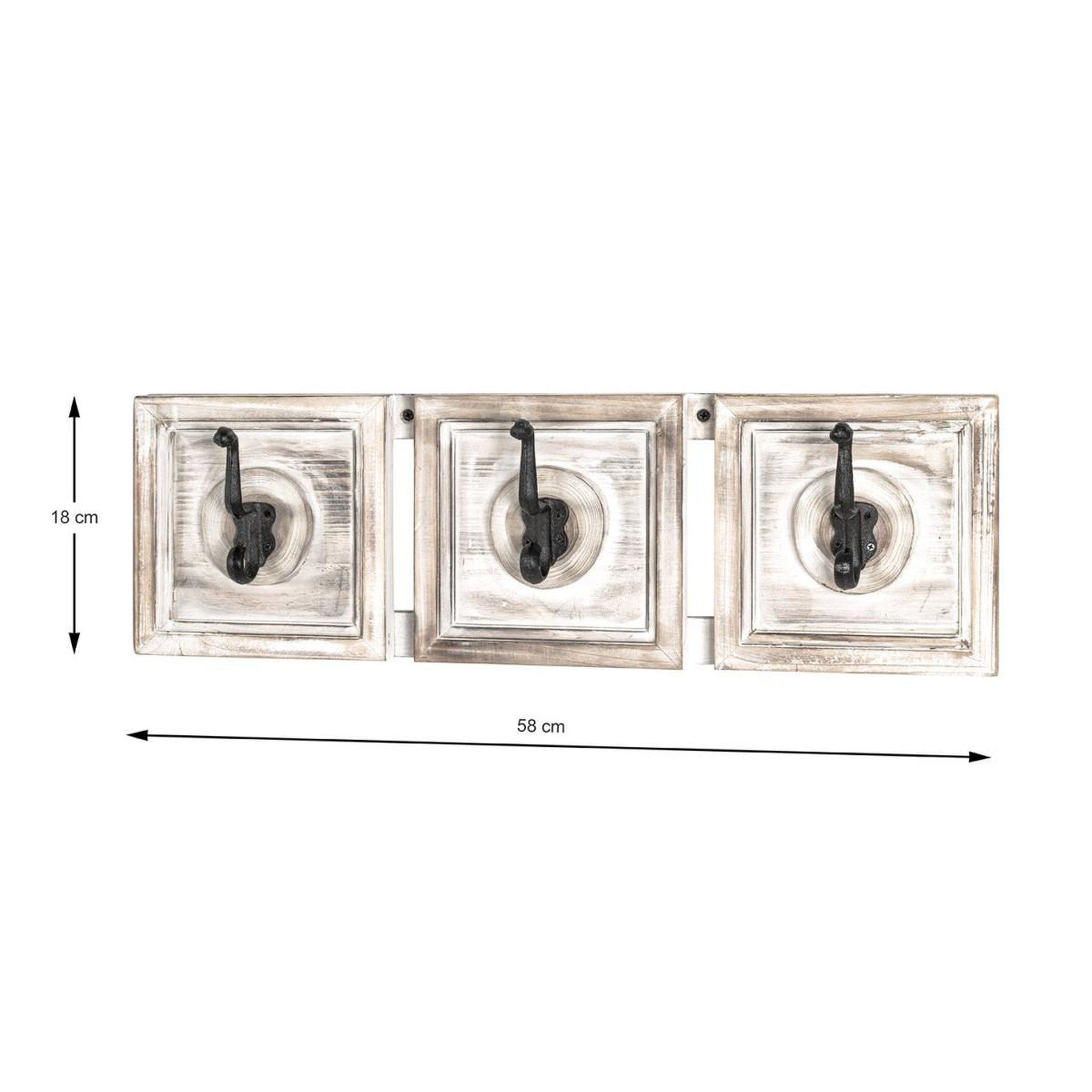 Voir la diapositive 5 : Paris Prix Patère Murale Vintage  Eliane  58cm Beige
