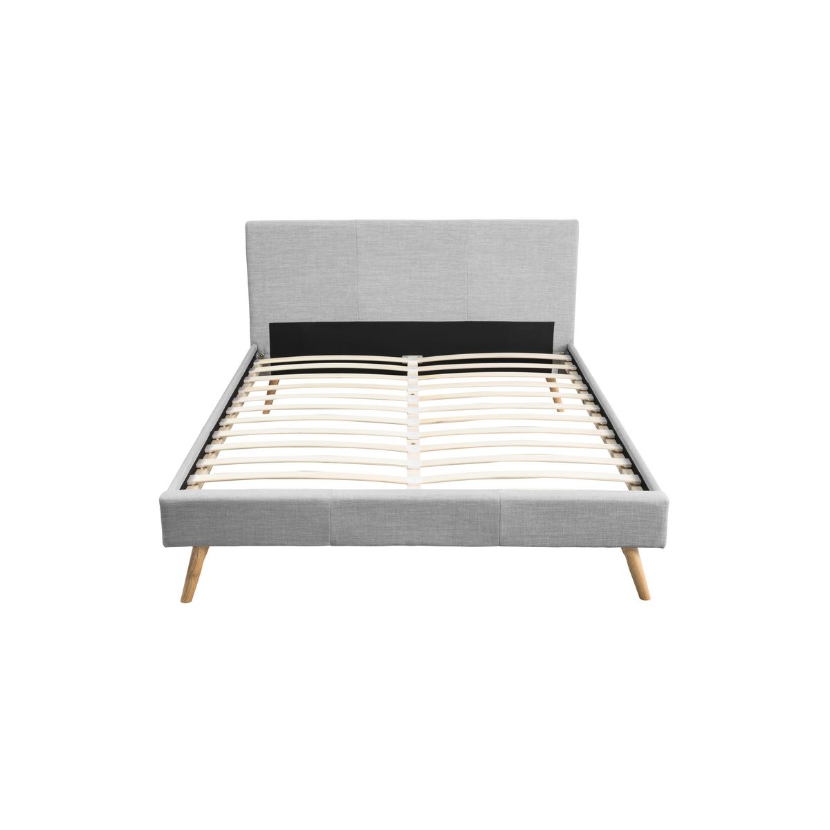 Lit scandinave tissu avec tête de lit et sommier 140x190 cm PORTIMAO