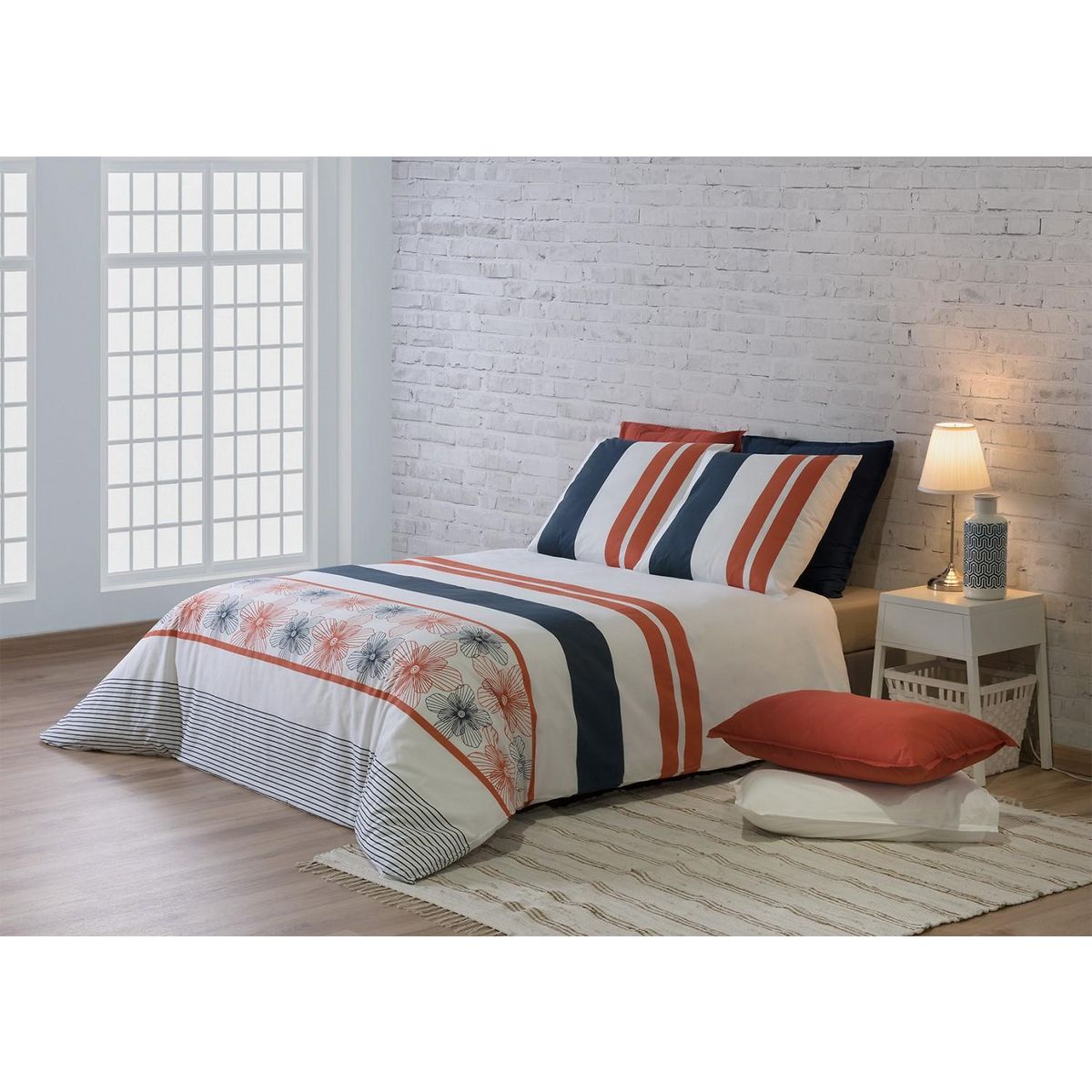 ATELIER DU COTON Parure housse de couette 100% coton 57fils elegance