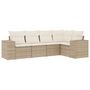 Voir la diapositive 2 : VIDAXL Salon de jardin avec coussins 5 pcs beige resine tressee