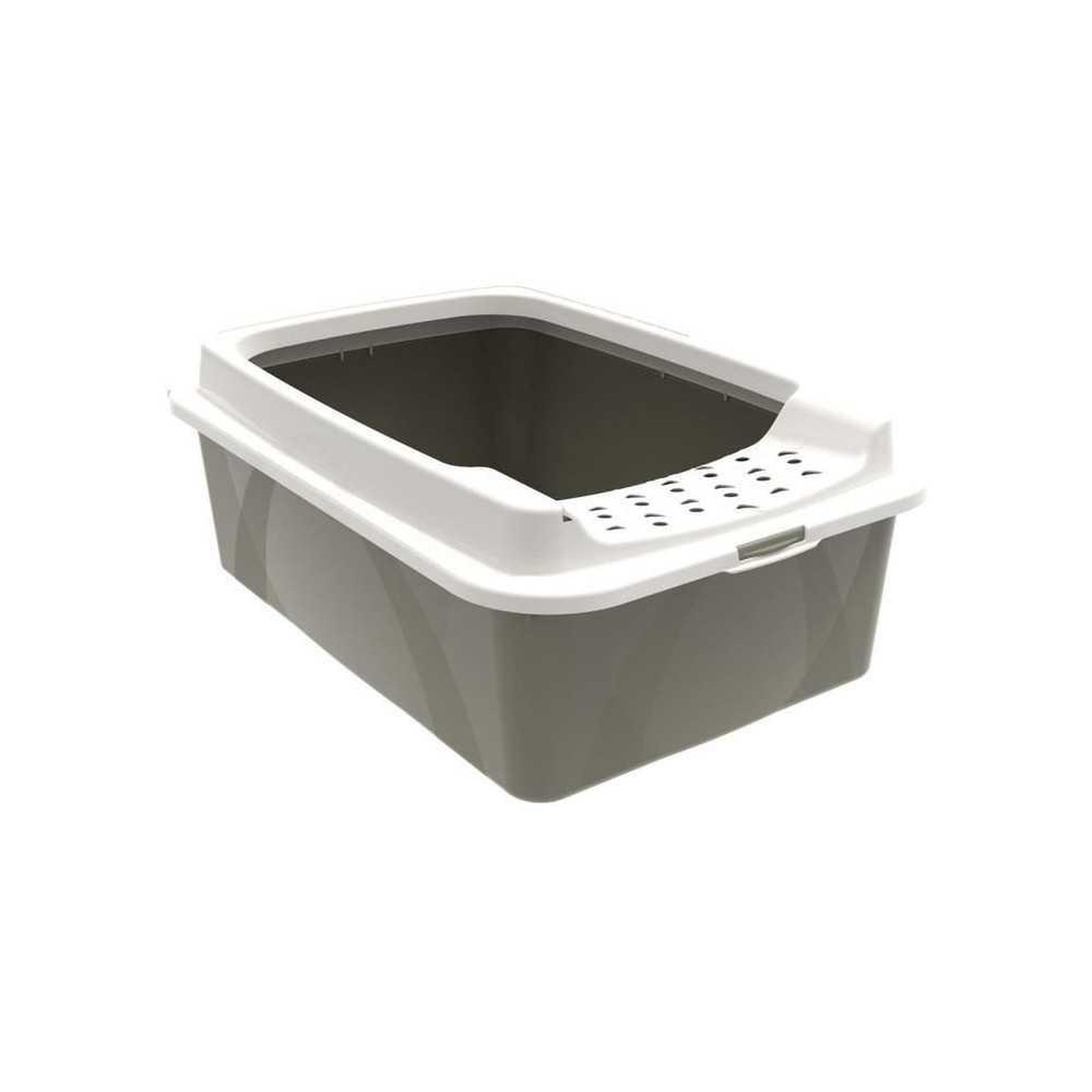 ROTHO Bac a litiere avec rebords - ROTHO MYPET - BONNIE - 57.2 x 39.3 x 20.9 cm - Cappuccino