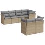 Voir la diapositive 2 : VIDAXL Salon de jardin avec coussins 7 pcs beige resine tressee