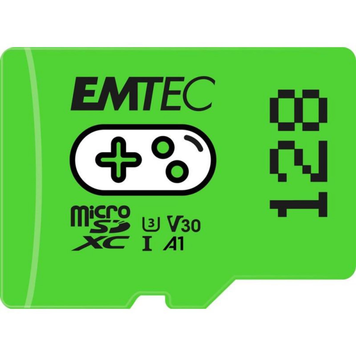 EMTEC Carte mémoire Gaming microSD UHS I U3 V30 A1 A2 Emtec 128 Go Vert