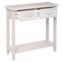 Voir la diapositive 2 : ATMOSPHERA Console Design 2 Tiroirs  Hina  80cm Blanc