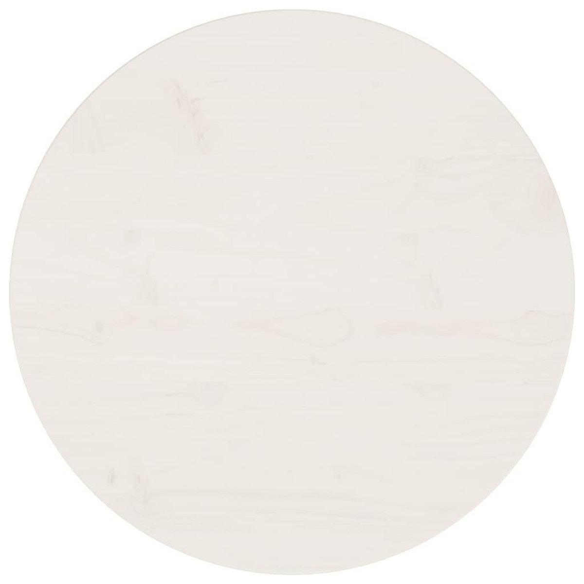 VIDAXL Dessus de table Blanc Ø50x2,5 cm Bois de pin massif