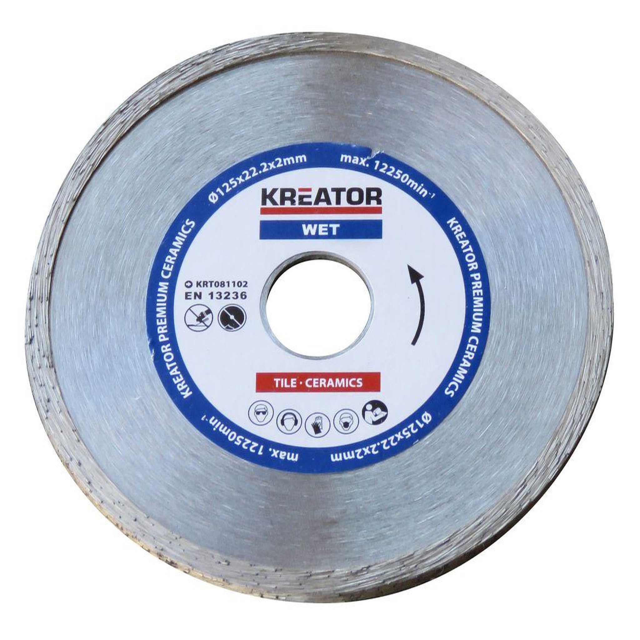 KREATOR Disque diamant carrelage, faïence - Alésage 22,2 mm 1 disque 125 mm 2,0 mm