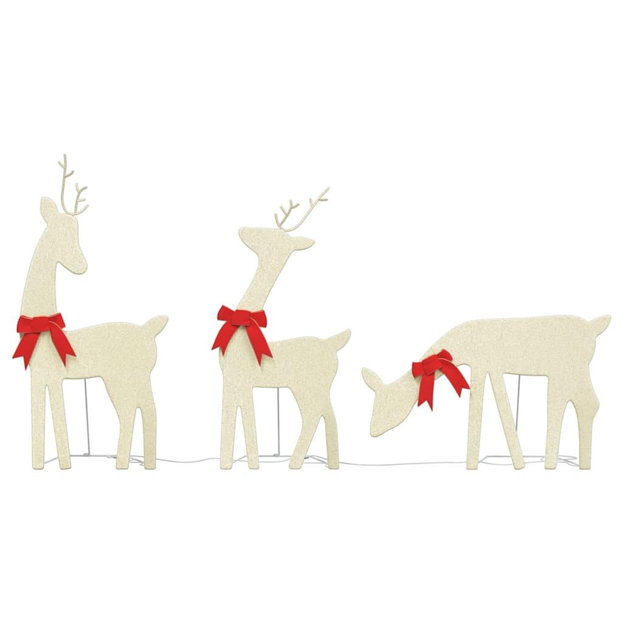 Voir la diapositive 3 : VIDAXL Decoration de Noël renne 3 pcs 90 LED blanc chaud