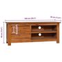 Voir la diapositive 6 : VIDAXL Meuble TV 100x30x40 cm Bois de teck solide