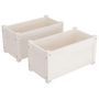 Voir la diapositive 2 : VIDAXL Jardinieres d'exterieur 2 pcs Blanc 60x31x31 cm Bois de pin