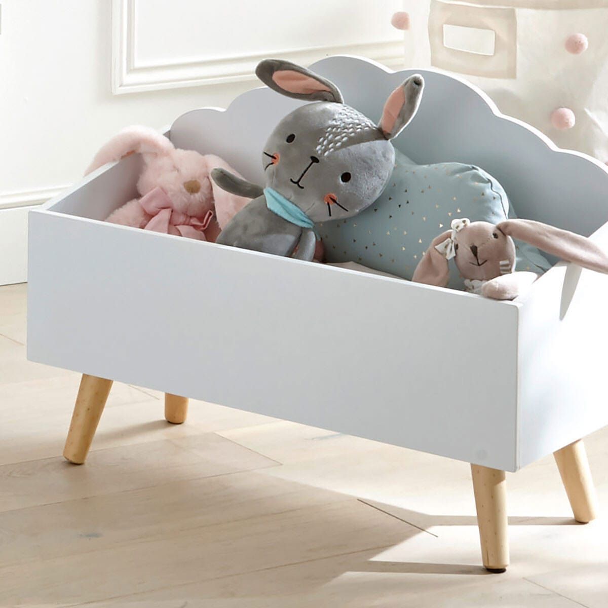 ATMOSPHERA Coffre de rangement enfant en bois CLOUDY