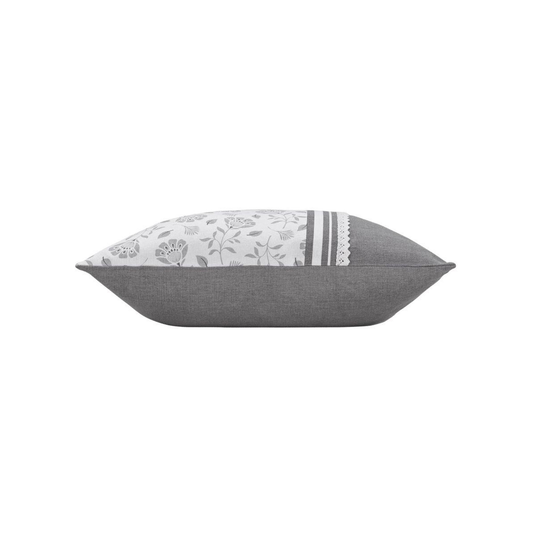 Voir la diapositive 2 : Douceur d'Intérieur Coussin déco imprimé  flavie  45x45cm gris