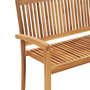 Voir la diapositive 4 : VIDAXL Banc de jardin empilable et coussin 128,5cm Bois de teck massif