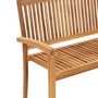 Voir la diapositive 4 : VIDAXL Banc de jardin empilable et coussin 128,5cm Bois de teck massif